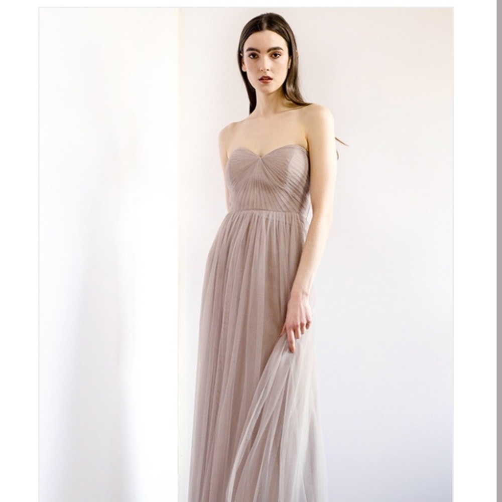 Jenny Yoo Annabelle Nude/Tan Bridesmaid Dress
